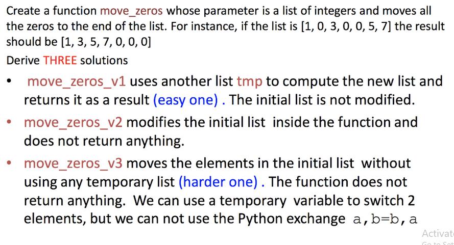 Create a function move_zeros whose parameter is a list of integers and moves all the zeros to the end of the