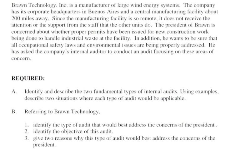 Brawn Technology, Inc. is a manufacturer of large wind energy systems. The company has its corporate