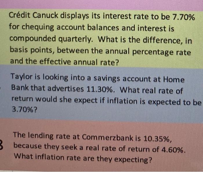 Crdit Canuck displays its interest rate to be 7.70% for chequing account balances and interest is compounded