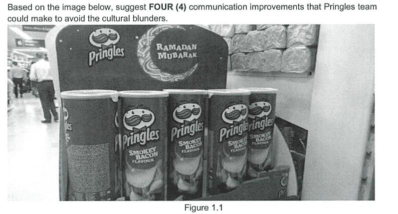 Based on the image below, suggest FOUR (4) communication improvements that Pringles team could make to avoid