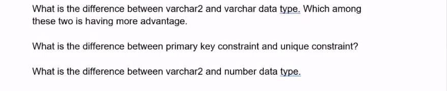 What is the difference between varchar2 and varchar data type. Which among these two is having more