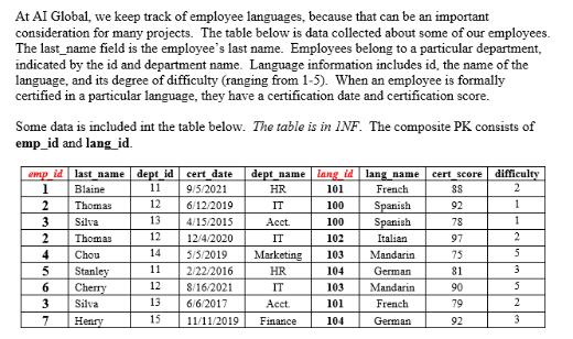 At AI Global, we keep track of employee languages, because that can be an important consideration for many
