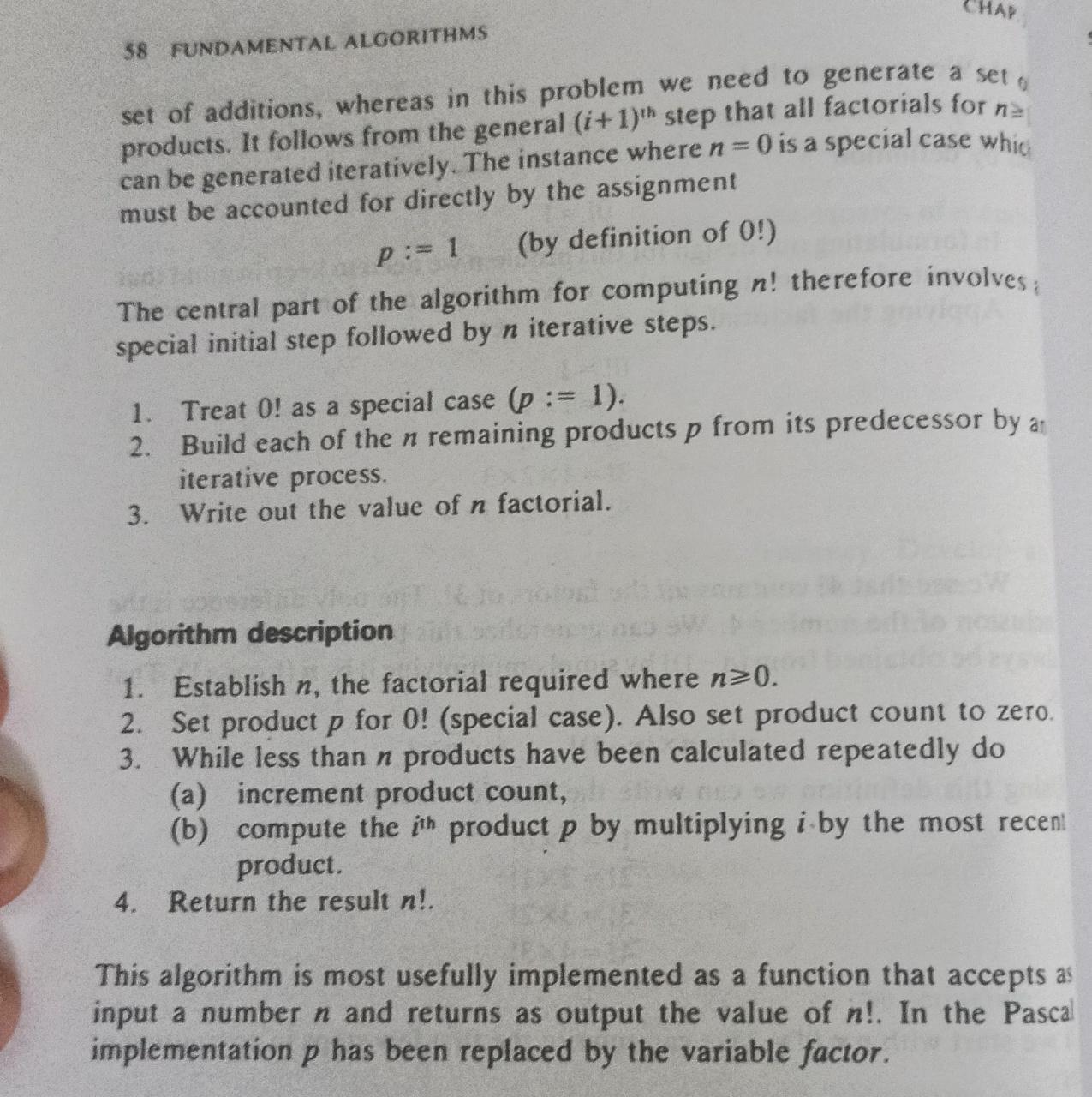 58 FUNDAMENTAL ALGORITHMS ne set of additions, whereas in this problem we need to generate a set o products.