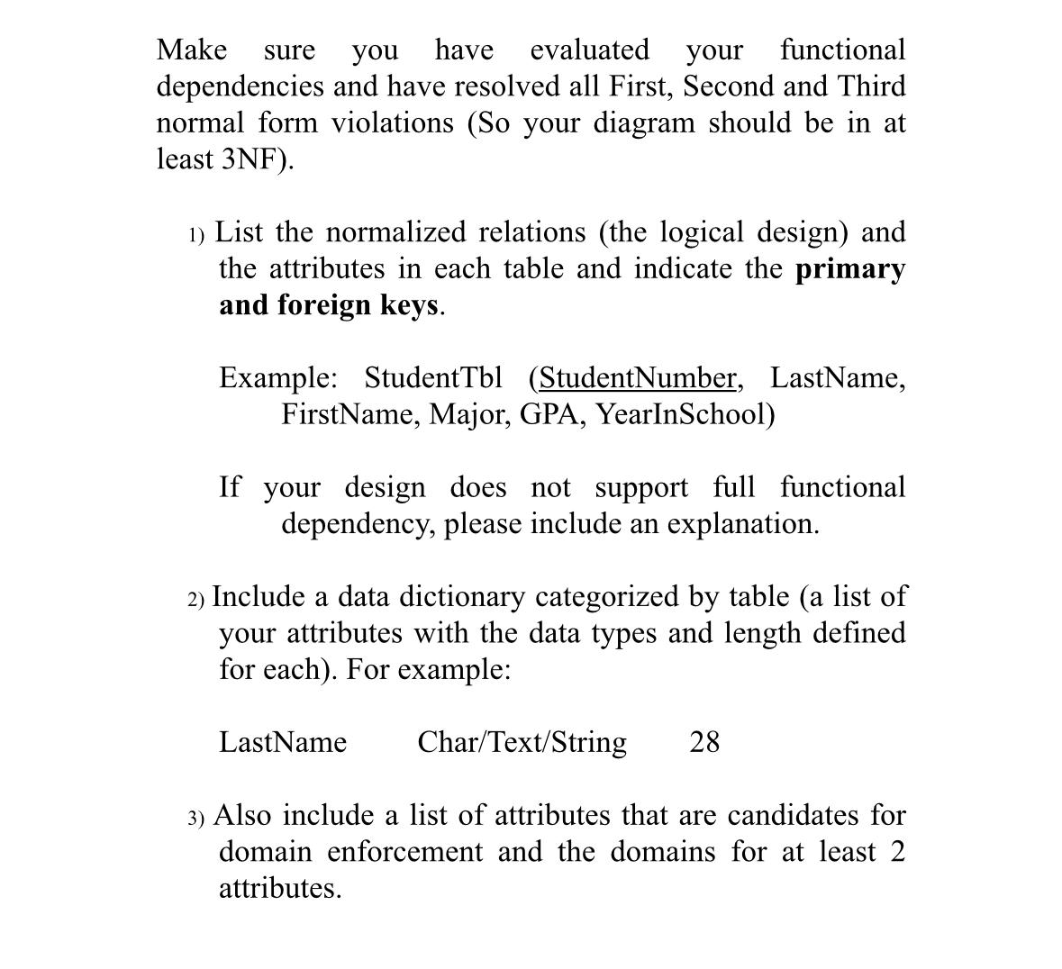 Make sure you have evaluated your functional dependencies and have resolved all First, Second and Third