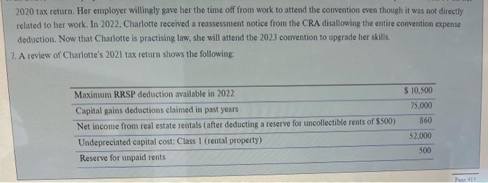 2020 tax return. Her employer willingly gave her the time off from work to attend the convention even though