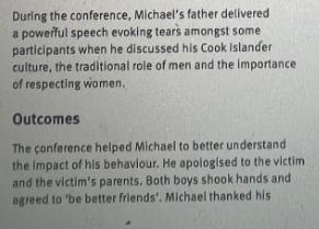 During the conference, Michael's father delivered a powerful speech evoking tears amongst some participants