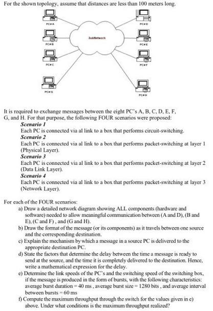 For the shown topology, assume that distances are less than 100 meters long. PRA FC PORO J 09: 00:00: PORN It