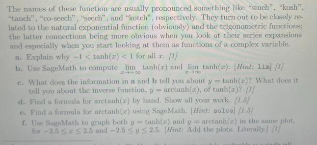 The names of these function are usually pronounced something like 