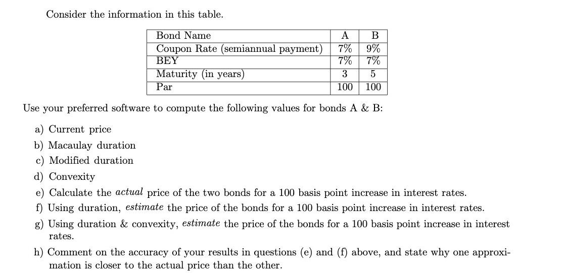 Consider the information in this table. A B 7% 9% 7% 7% 3 5 100 100 Use your preferred software to compute