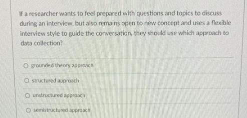 If a researcher wants to feel prepared with questions and topics to discuss during an interview, but also