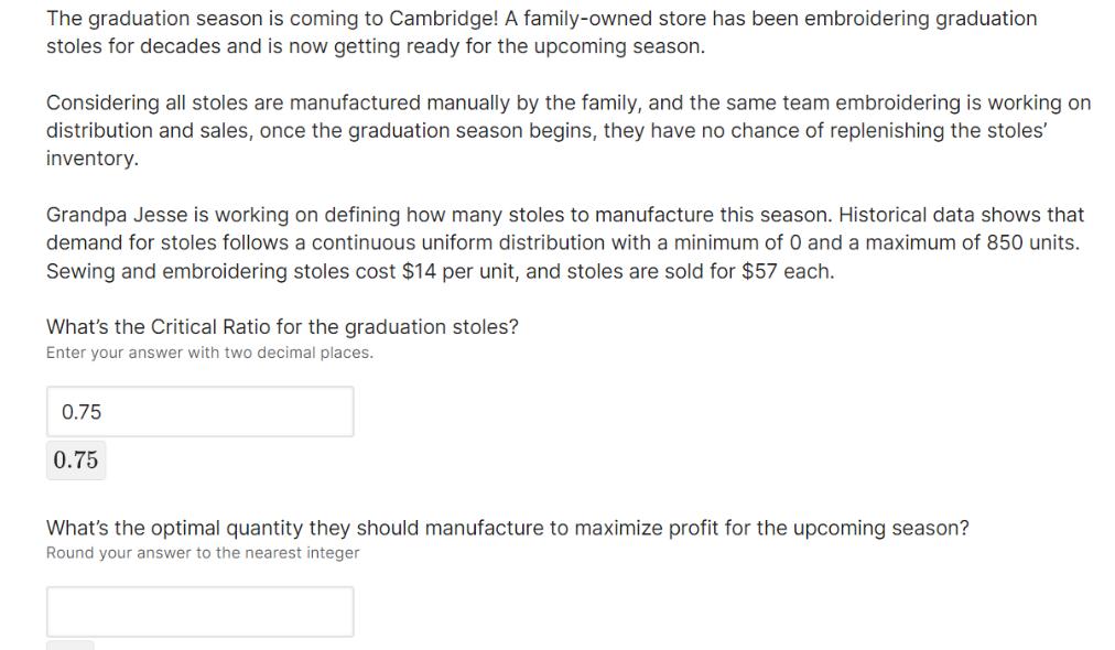 The graduation season is coming to Cambridge! A family-owned store has been embroidering graduation stoles