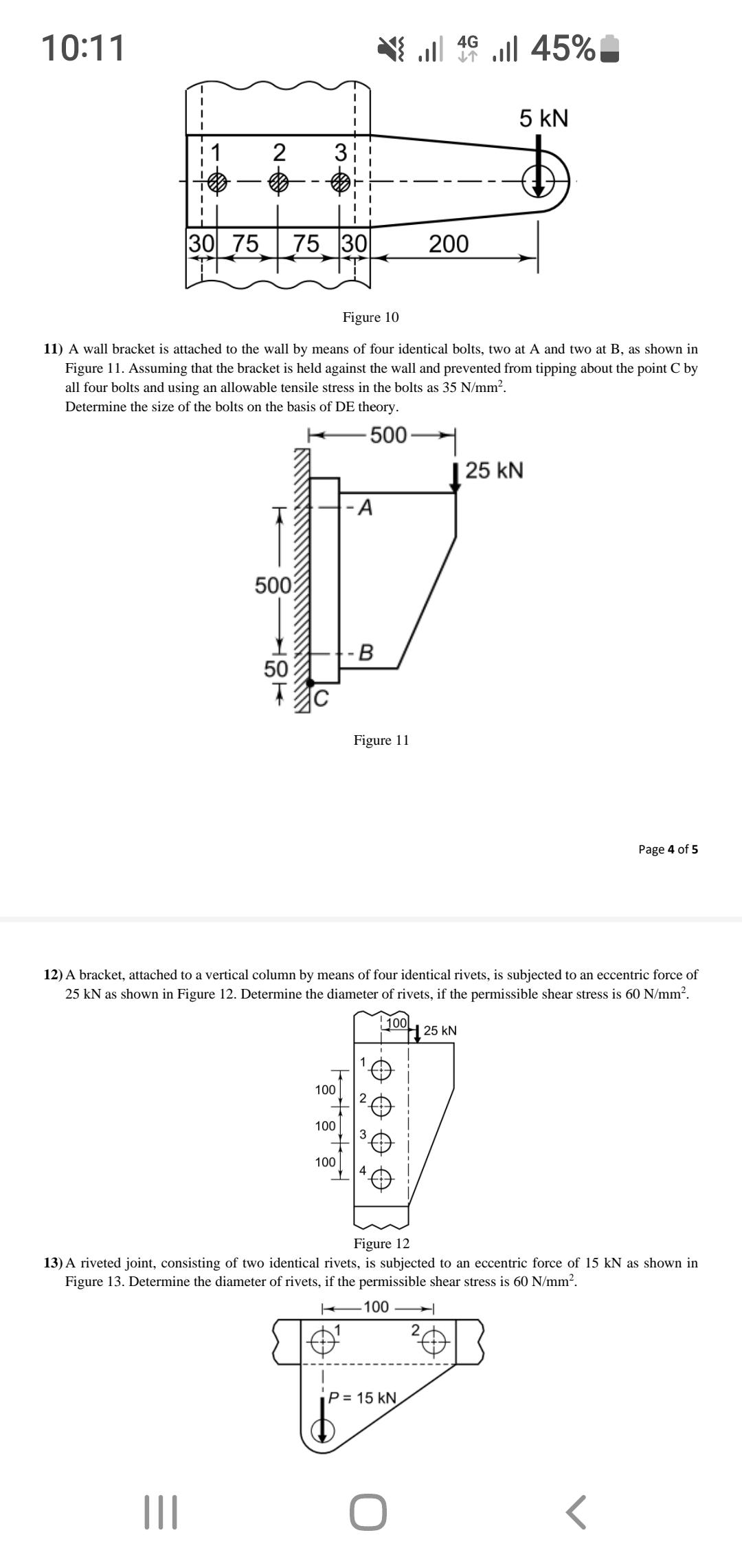 10:11 I 30 75 2 3 ||| 75 30 5002 50 Figure 10 11) A wall bracket is attached to the wall by means of four