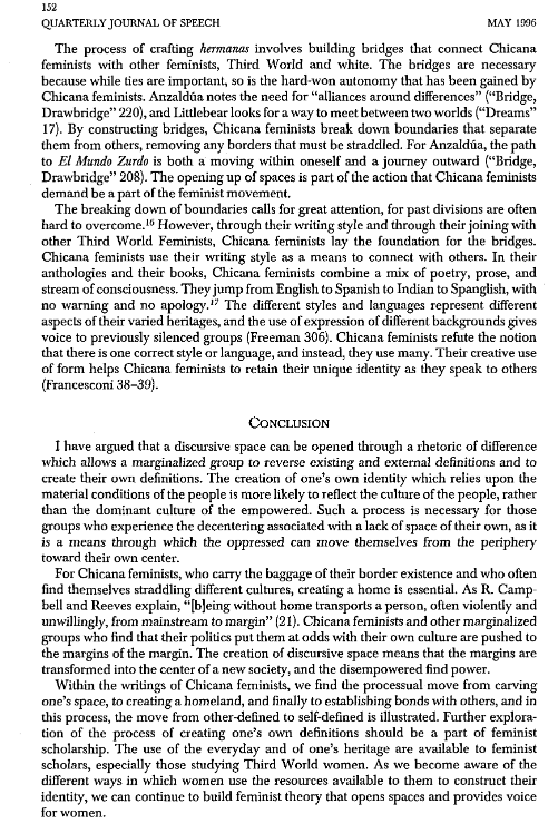 can "point to," but one in which she can retain her identity