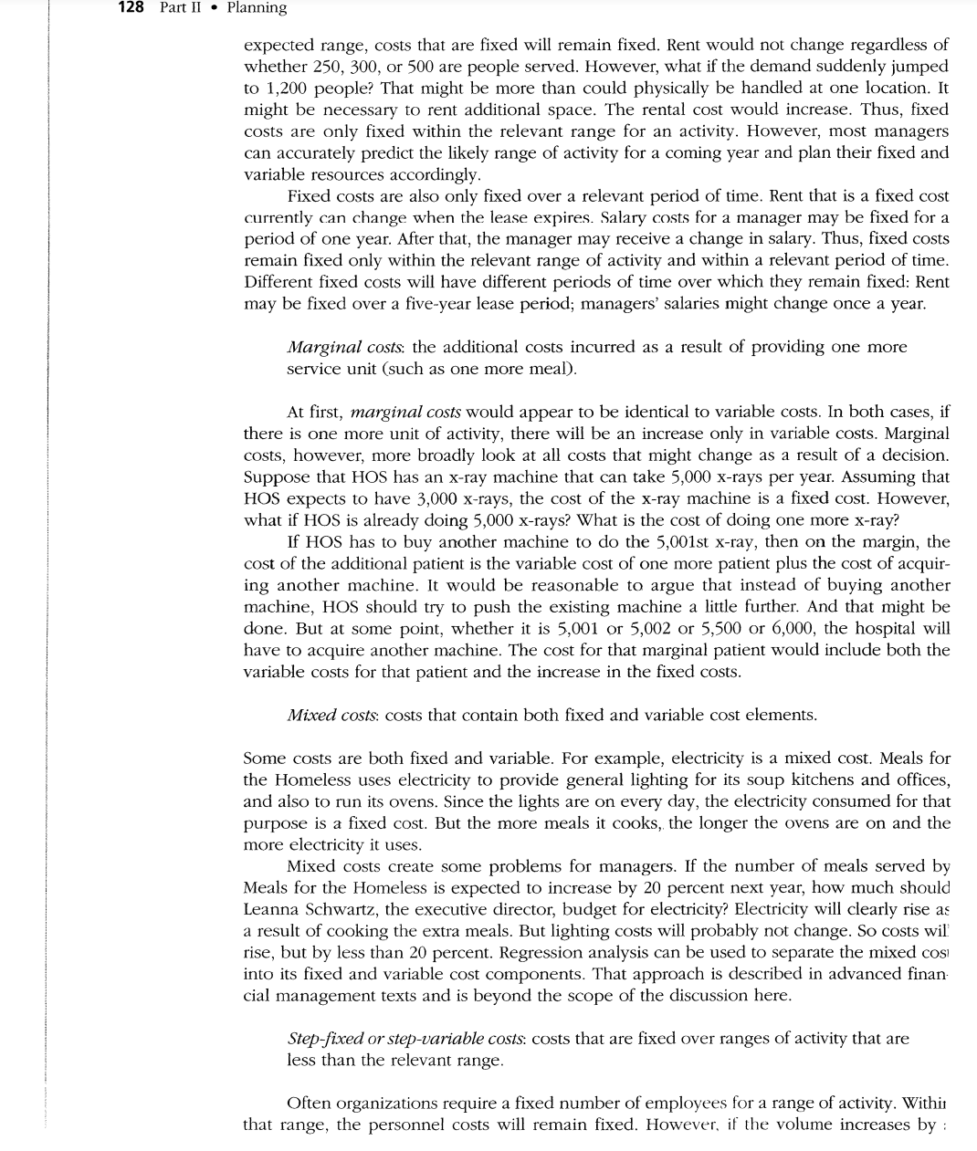 and step-fixed costs; * discuss the behavior of costs, with a focus