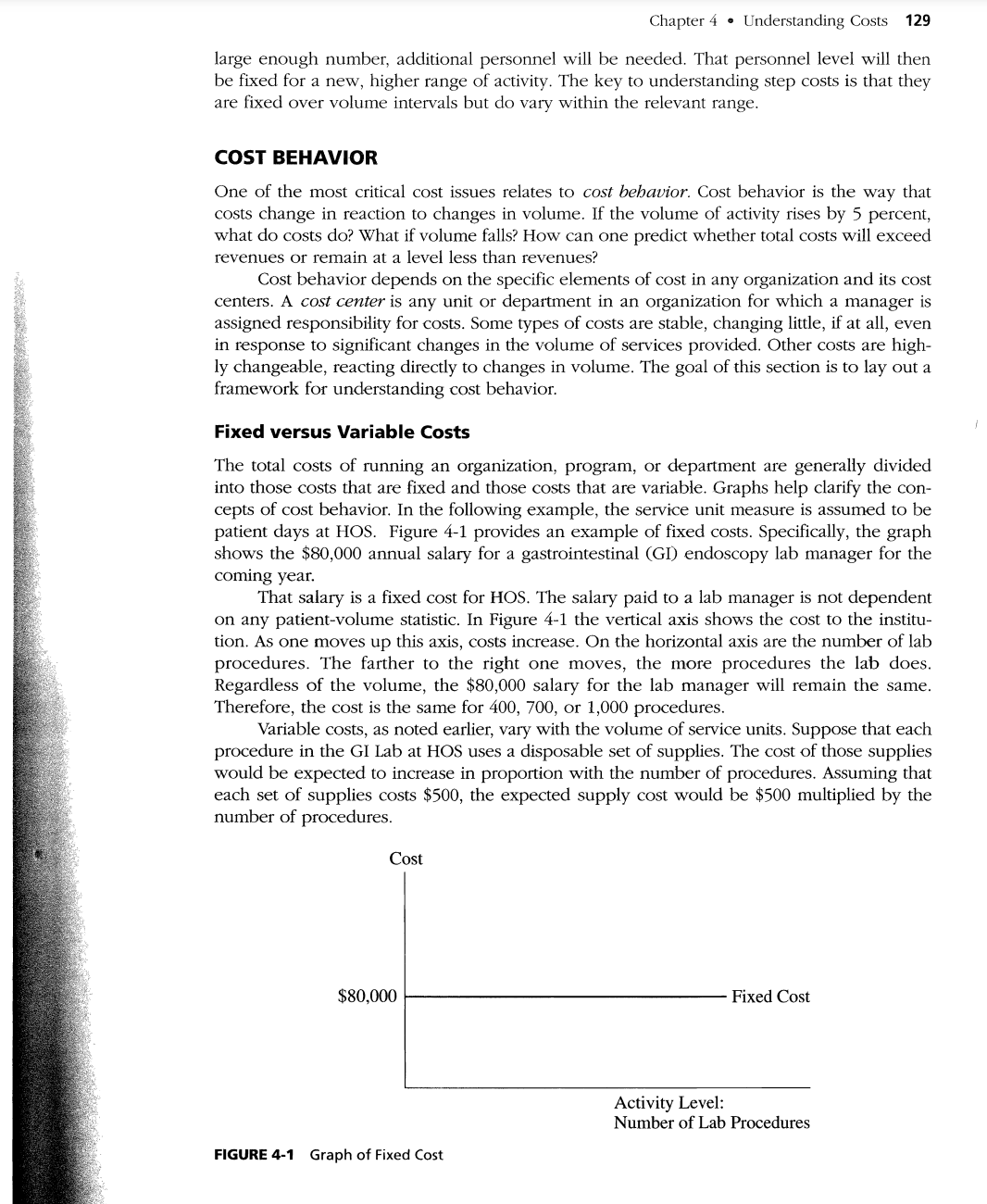 on the impact of changes in the volume of services provided; introduce
