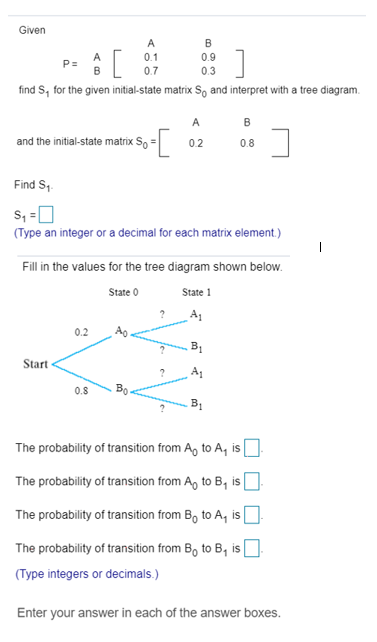 of the transition probabilities. (8) There is a 0.4 probability of transition