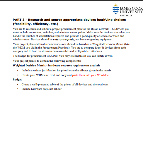 Note: This is not a group project. Each student must individually complete