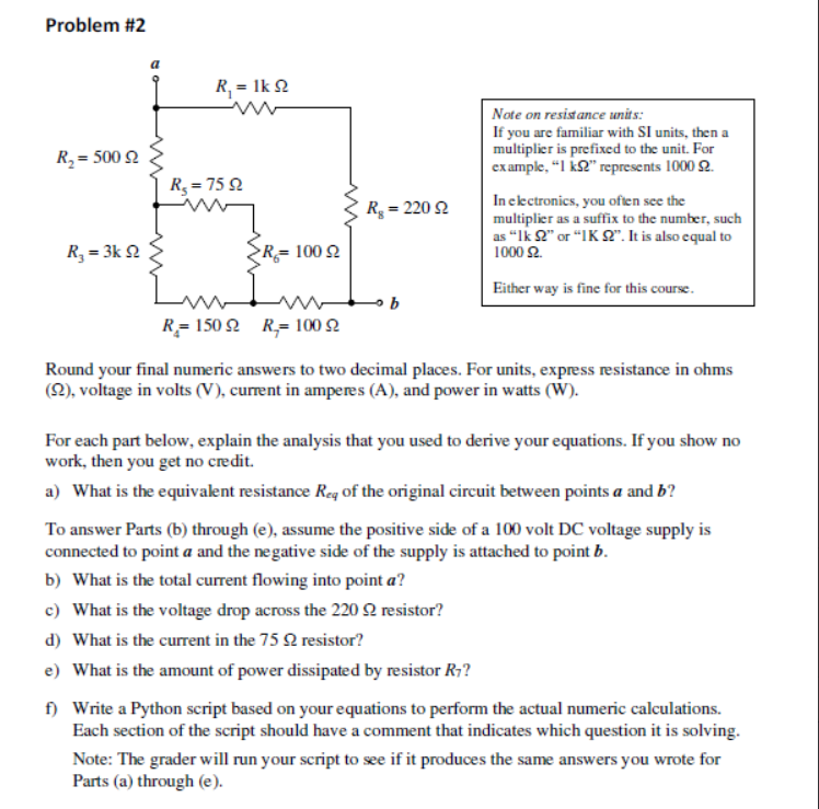 Problem #2 R = 500 92 R, = 3k R = lk