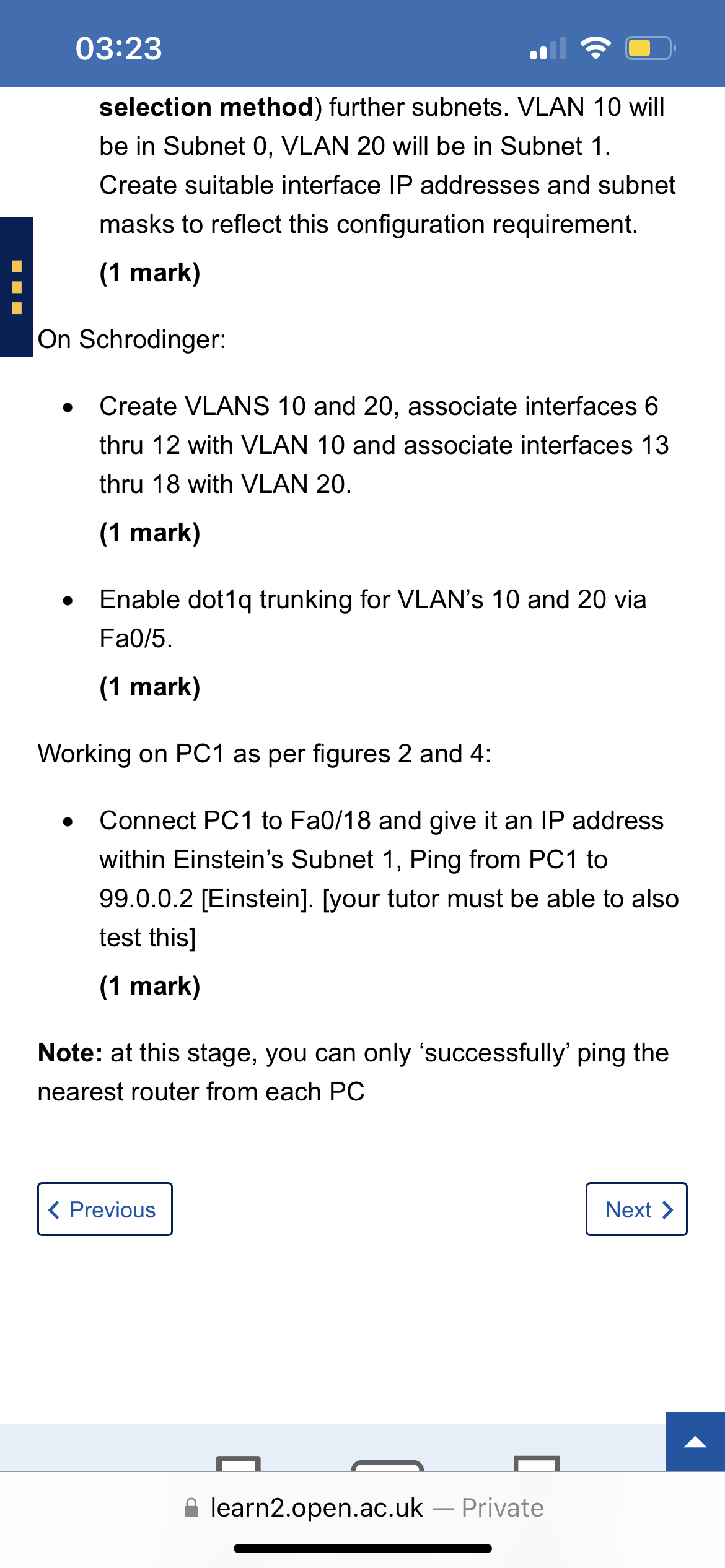 configuration. We are asking you to do this, as this is an