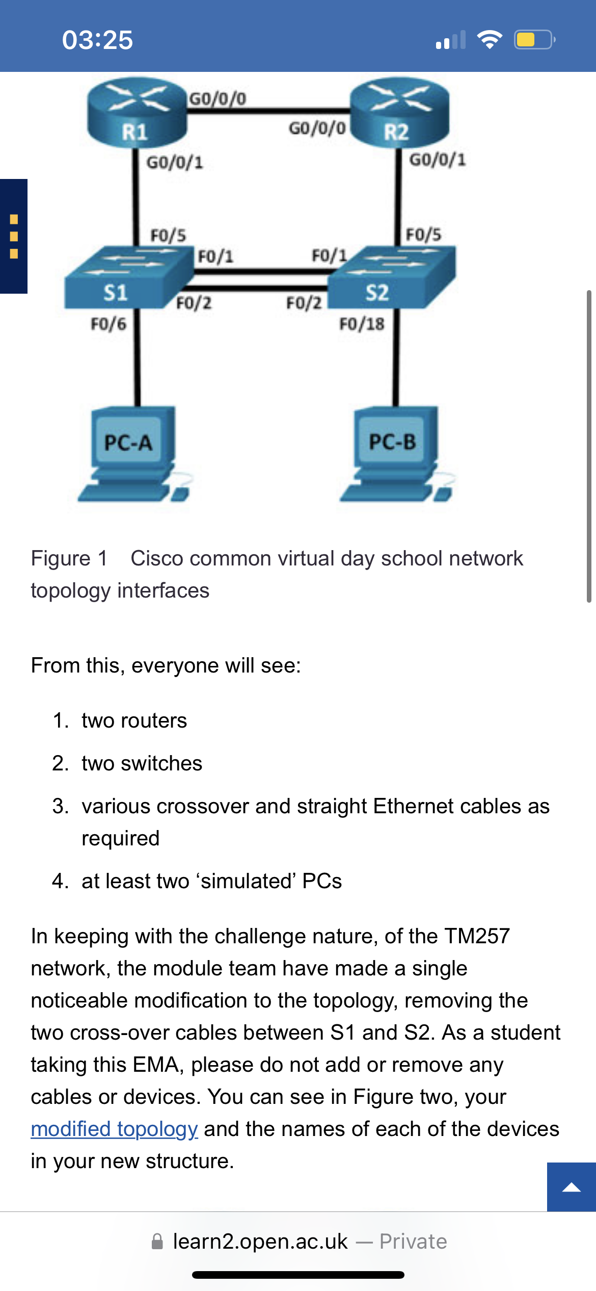save your Packet Tracer file. The basic configuration is a set of