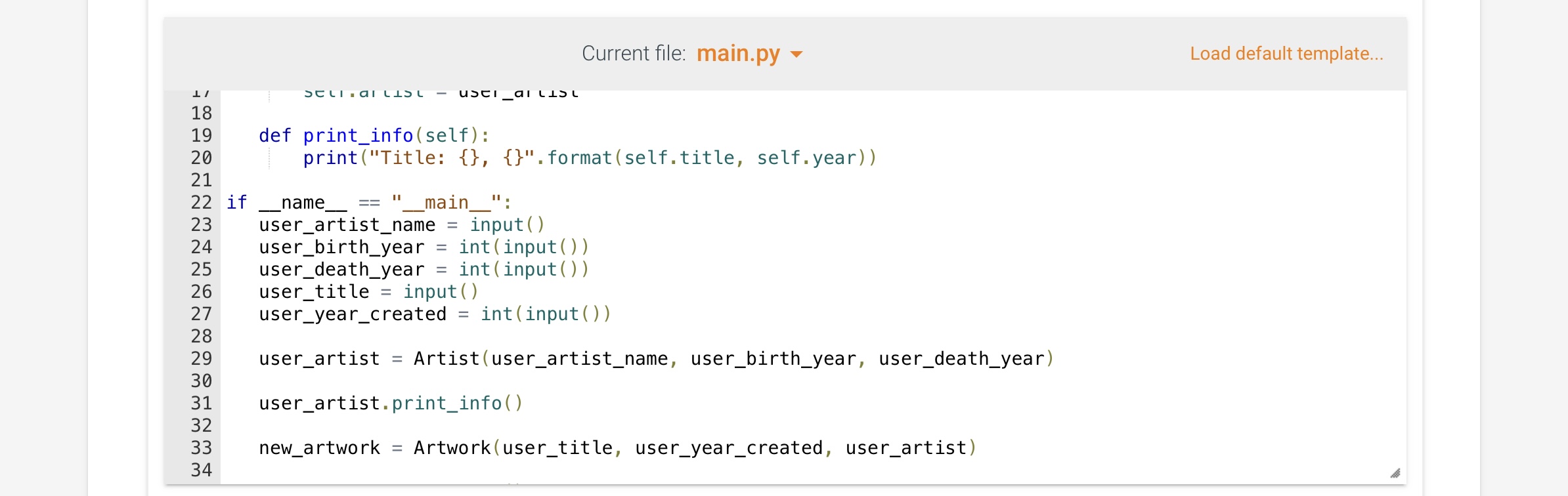 title to "unknown", the year created to -1, and the artist to