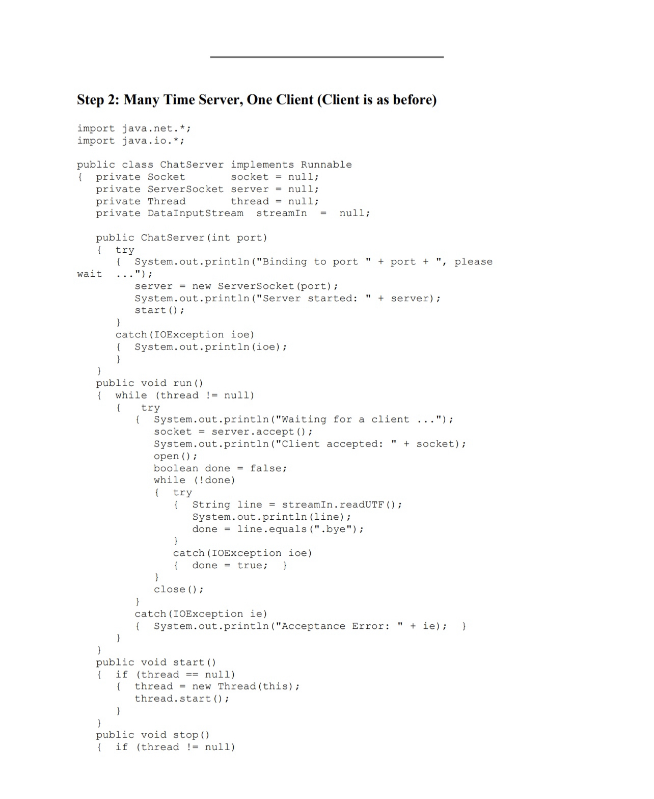 and save it as ClientChatWindow.java in main Chat System Java Project folder.