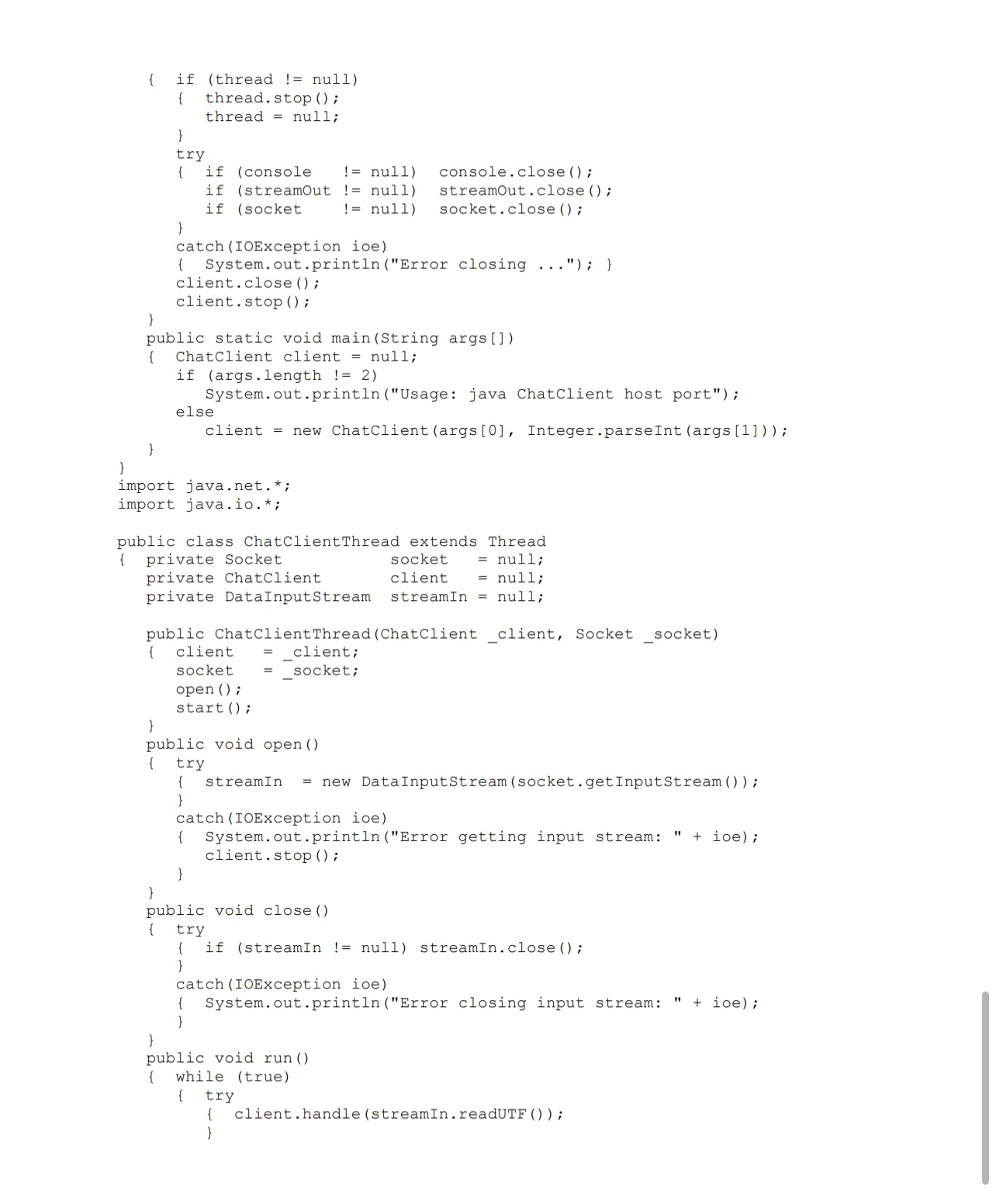 There are five stages involved: Step 1: A simple server that will