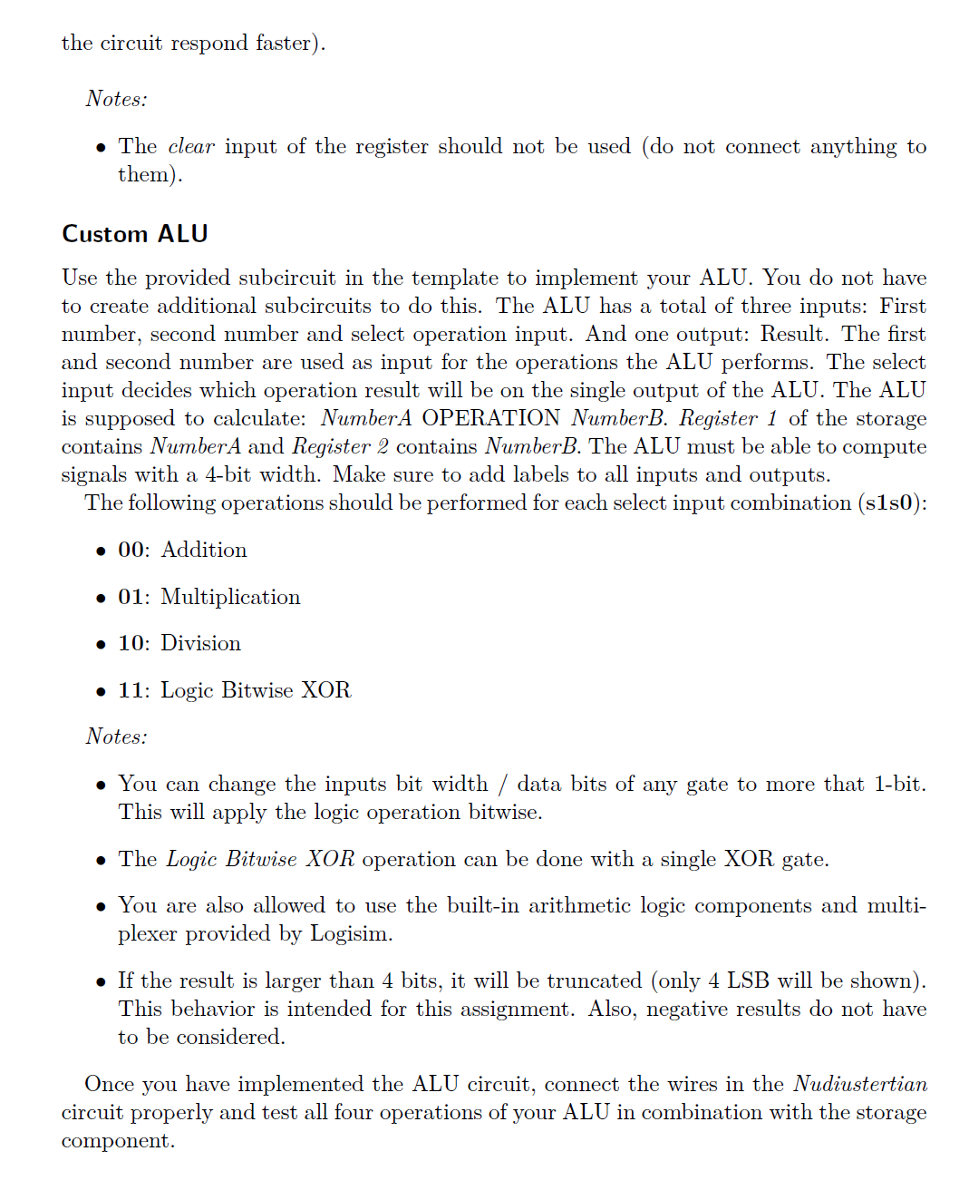 as- signment you are supposed to create your own storage component for