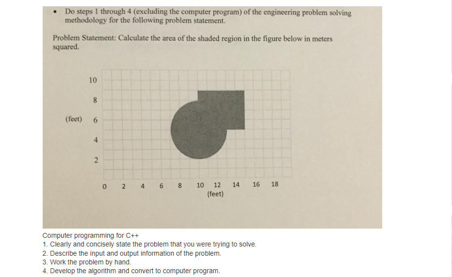 Do steps 1 through 4 (excluding the computer program) of the engineering