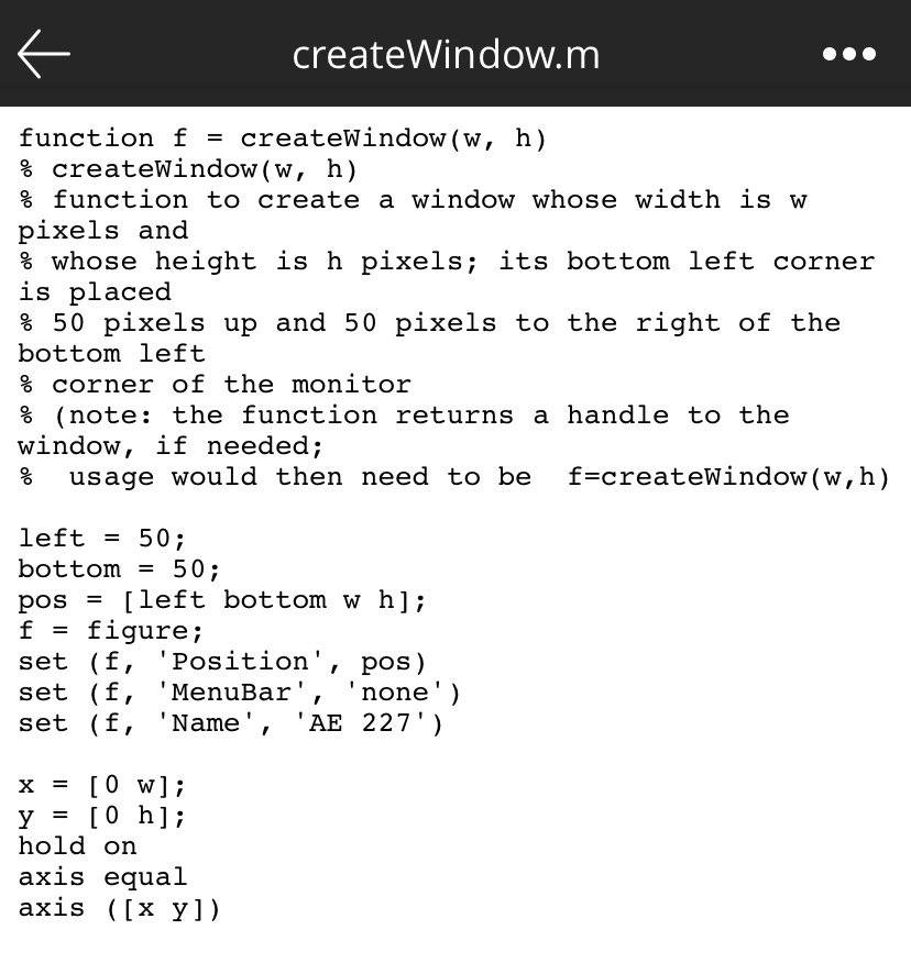 550 high by calling createWindow. b. Draw a ball (default color blue)