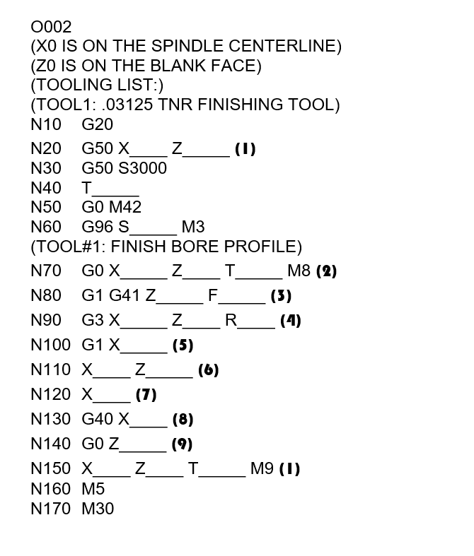 information into the offset file: Tool offset values for tool edge programming