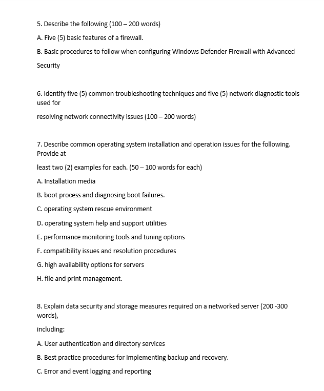 2. Describe resolution procedures that could be followed to address server compatibility.