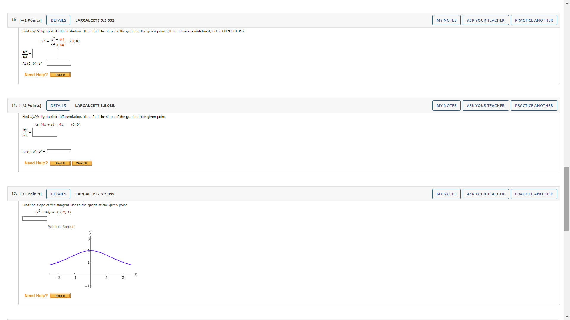 differentiation. xey 13x + 7y= 0 - dy dx Need Help? Read