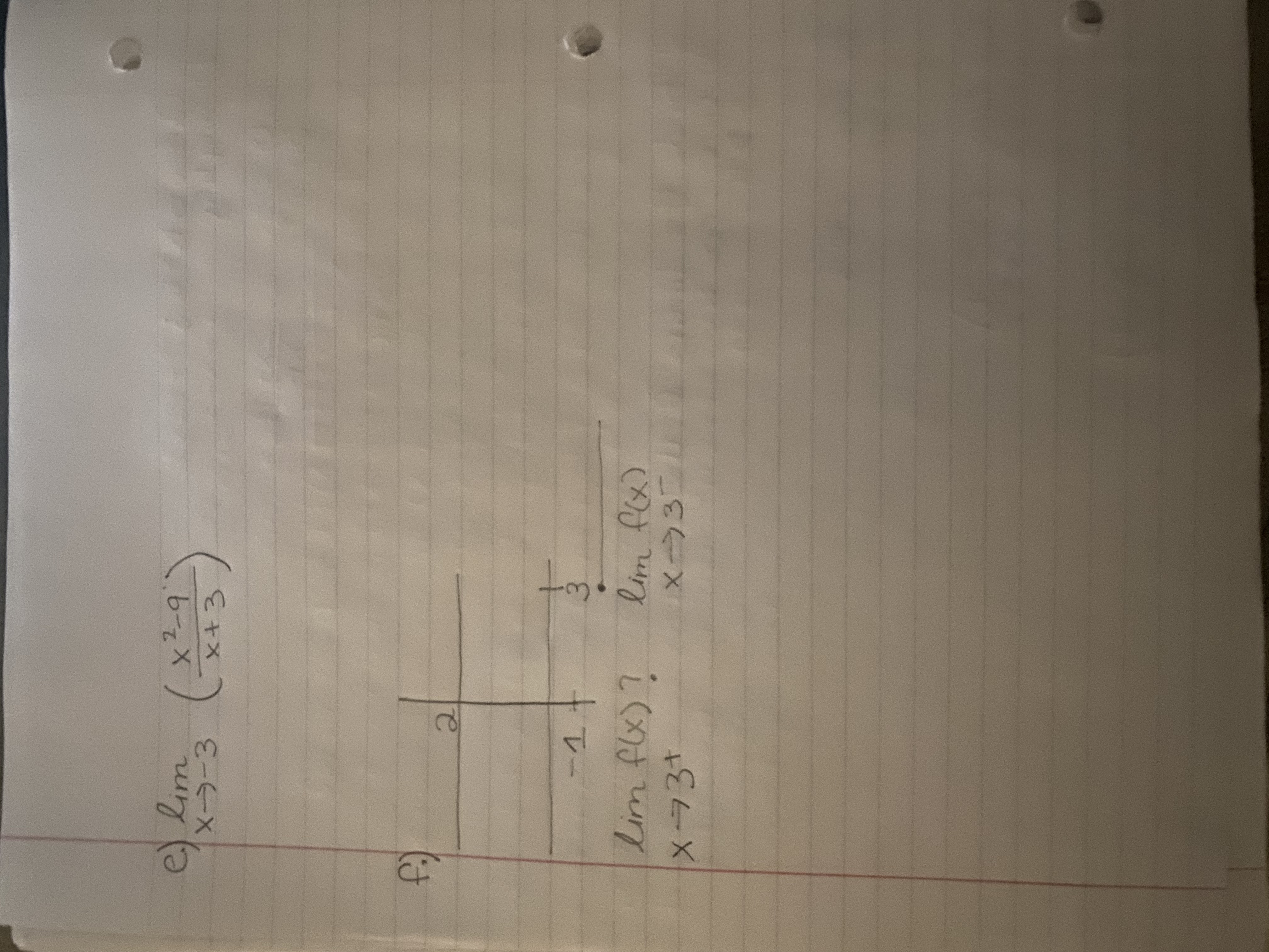 X-300 cos X C) lim (x-9) X-3 x+3 D.) lim X-9-3 (2