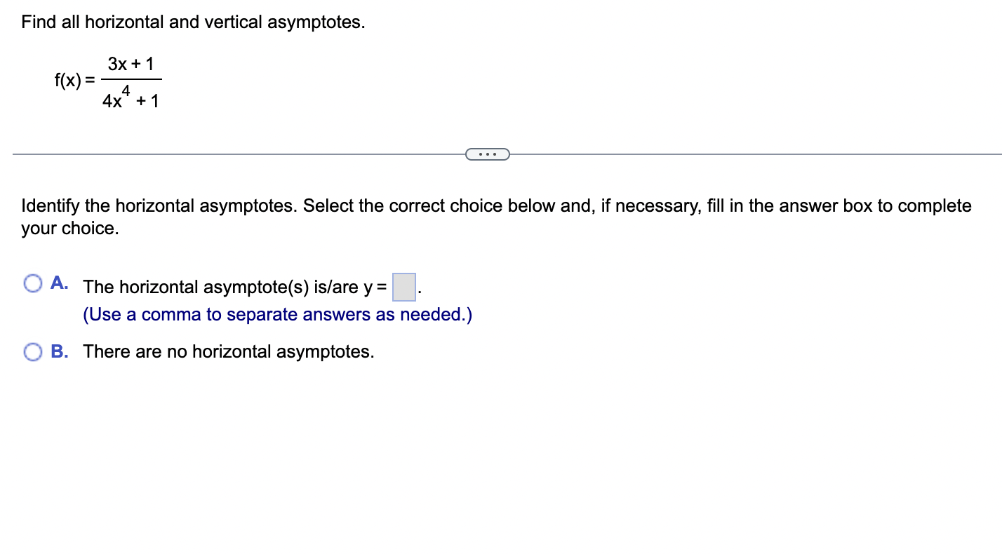Select the correct choice below and, if necessary, fill in the answer