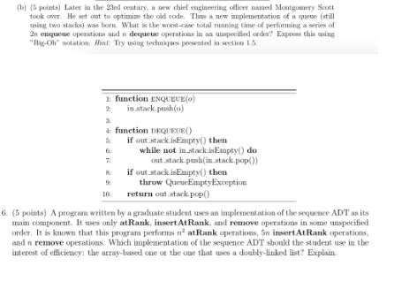 (b) (5 points) Later in the 23rd century, a new chief engineering