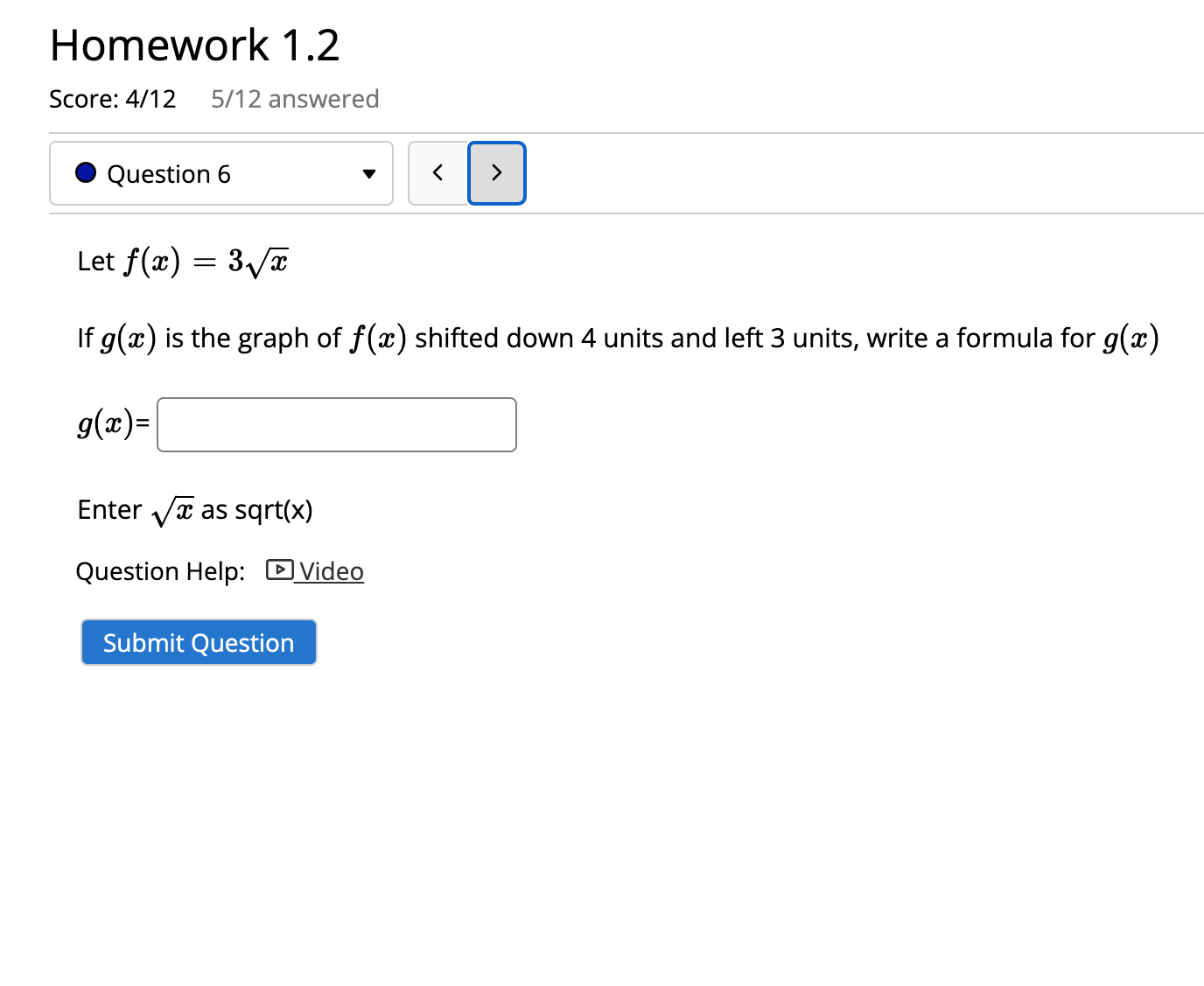 f(f(4)) = 2 3 4 -1 2 3 4 X 5 6