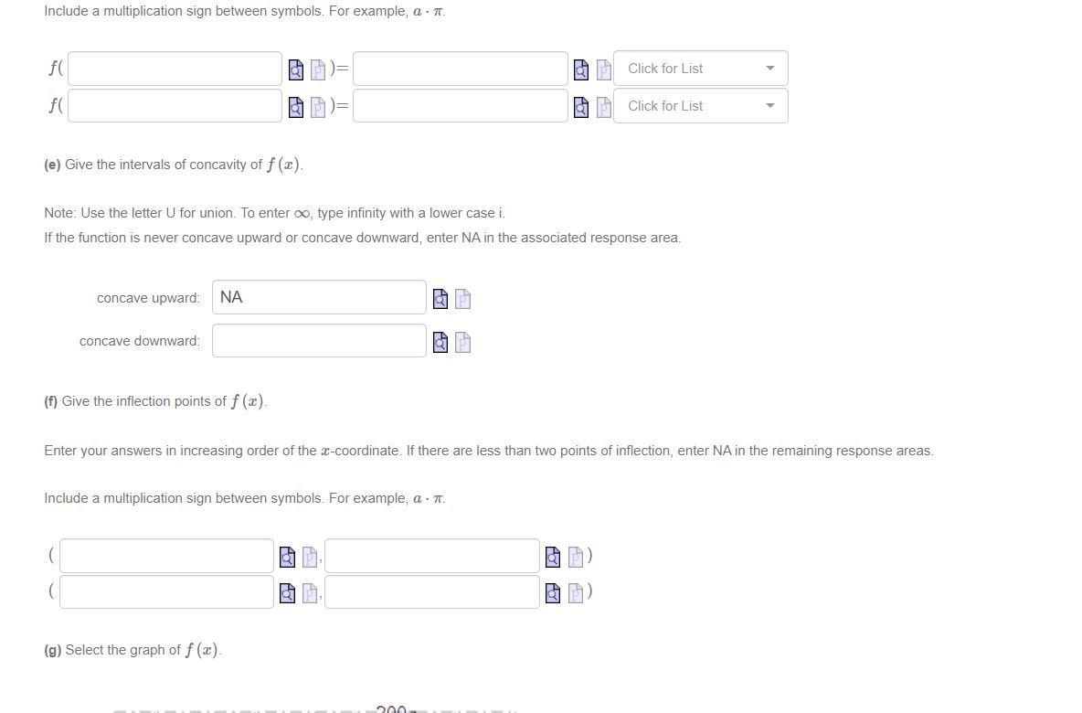 Find the domain of f (x). Note: Use the letter U for