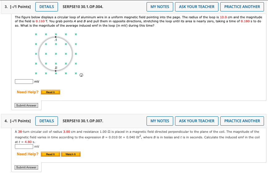 ANOTHER A magnetic field is uniform over a flat, horizontal circular region