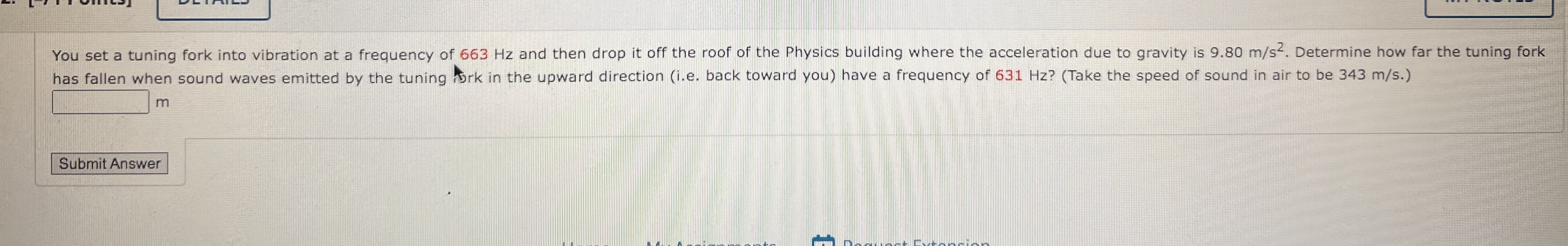 oncoming ambulance moving at 120 km/h and emitting a steady 713 Hz