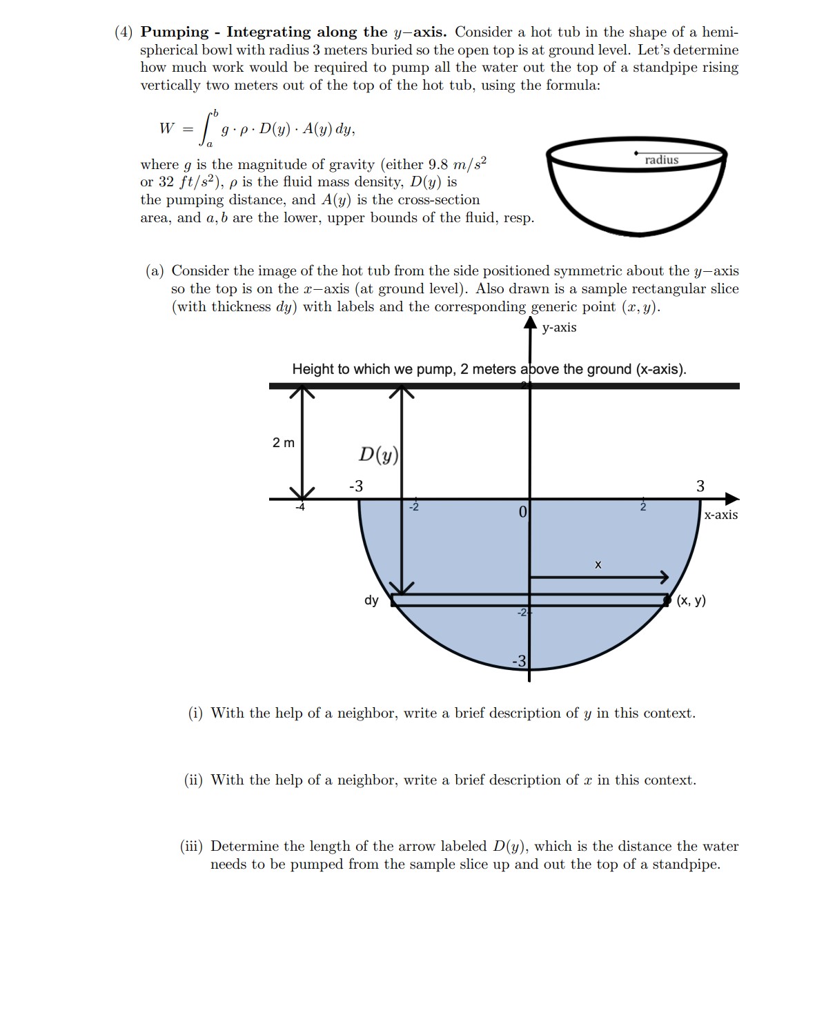 x-axis (x, y) (c) By revolving the sample rectangular slice (with thickness