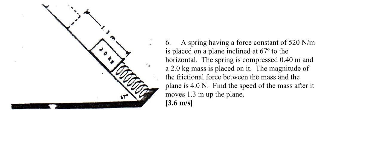 N/m. When it is cocked, the spring is compressed 0.05 m by