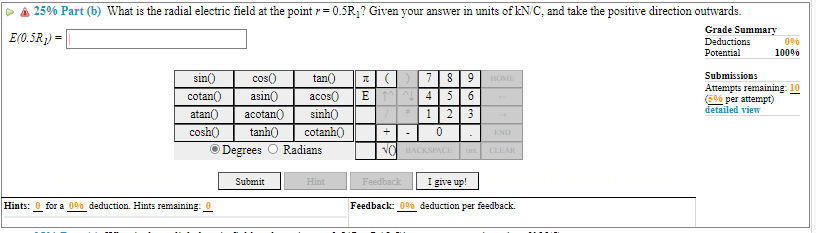 shell carries a spherically symmetric charge density p = Ar for R