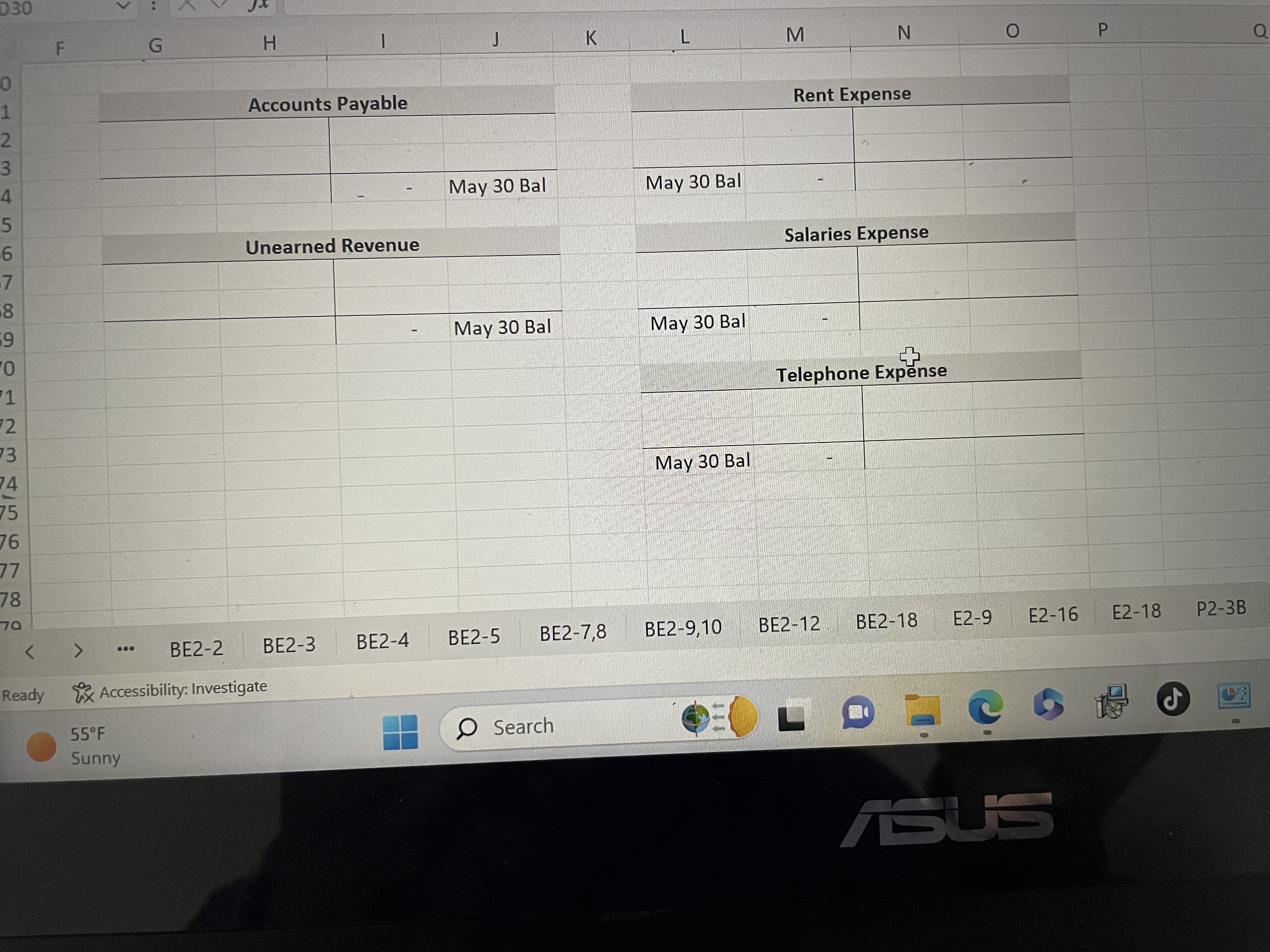 the month of November, the following events and transactions occurred: 4 5