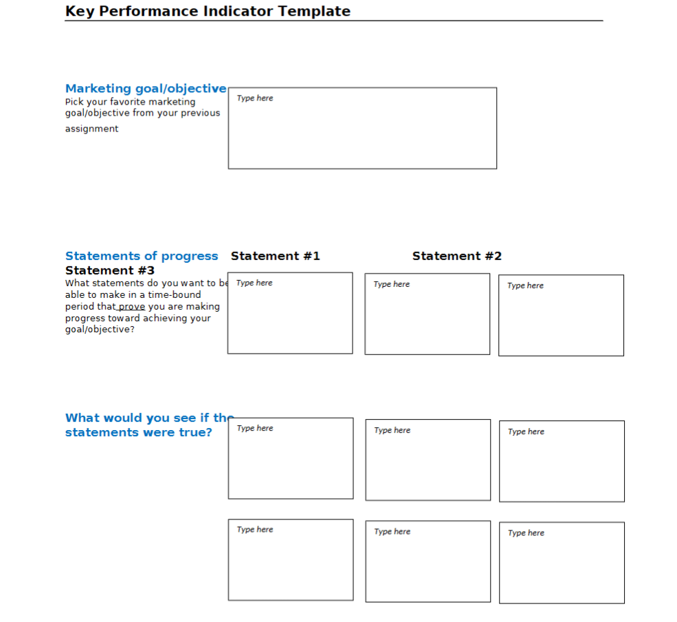 created SMART organizational goals and marketing objectives for a selected organization. In