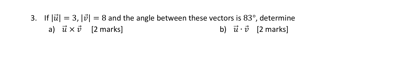 = AD and w = A. Express each vector as a linear