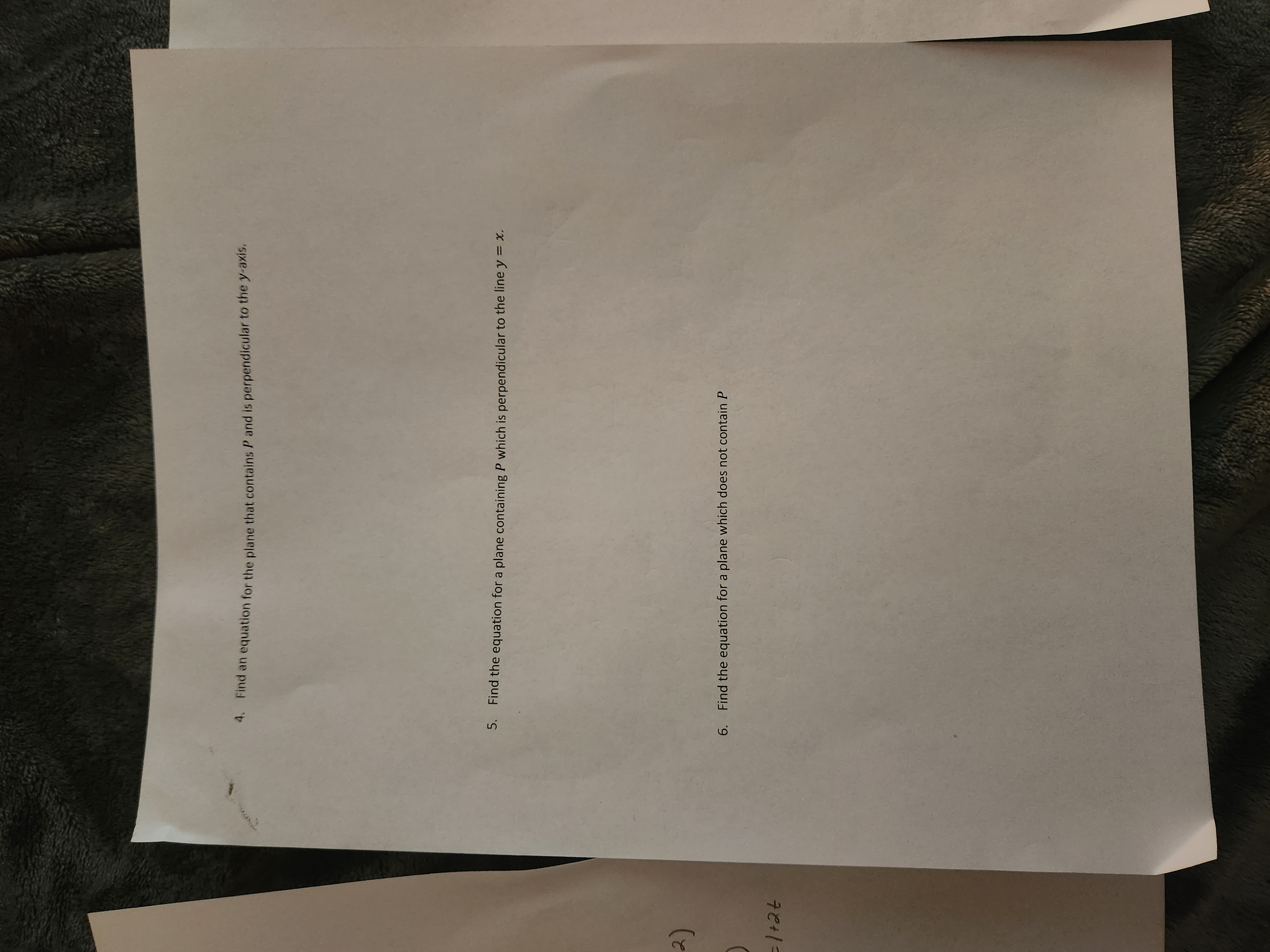 line which contains P and the point Q(2,-1,3) 3. Find the equation