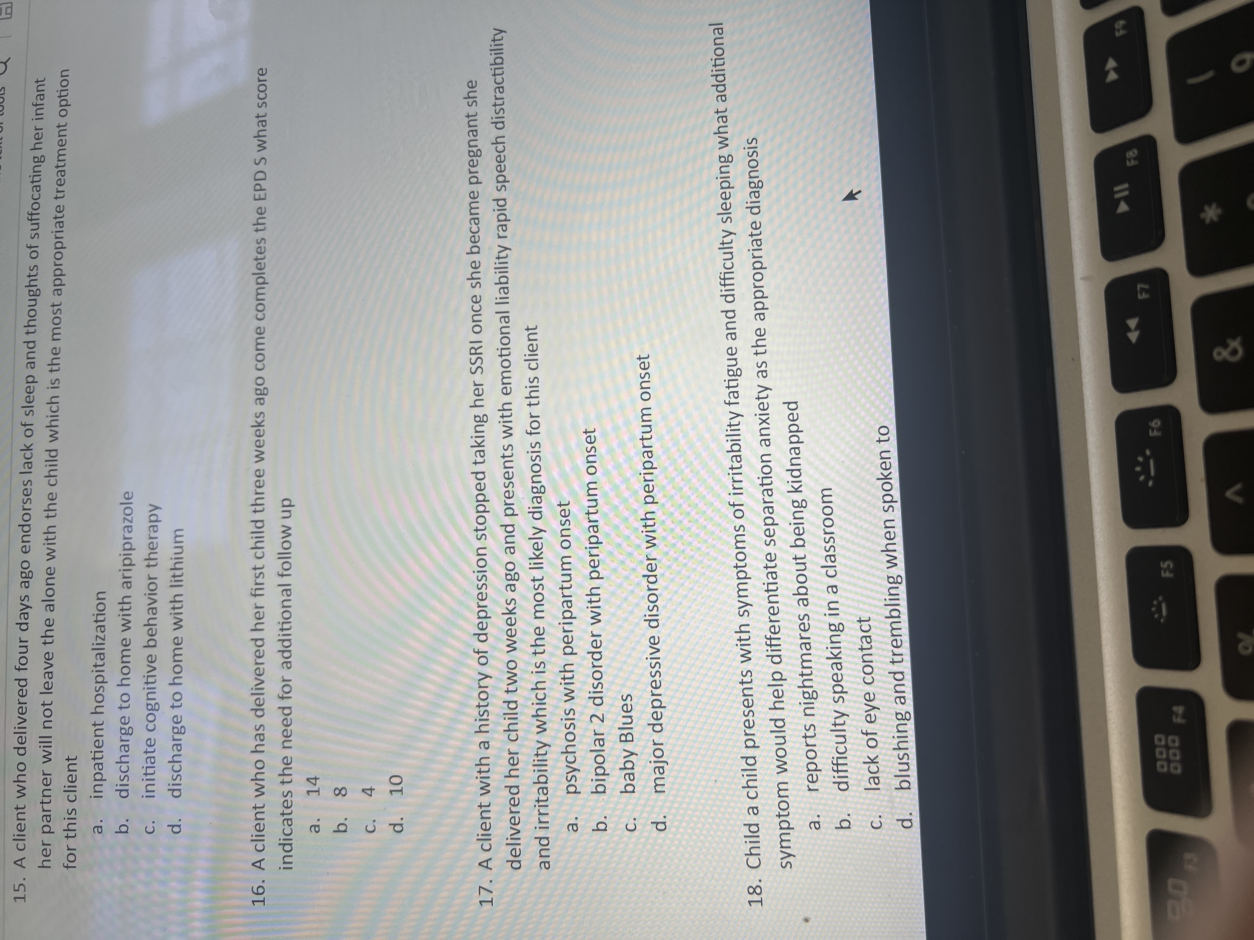 that work for mania what diagnostic tests should be monitored A. blood