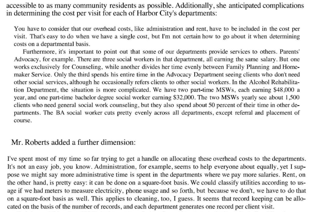 know where our costs are, in particular the cost of each of