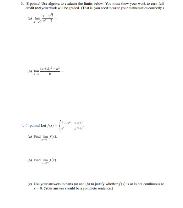 the limit is infinite, indicate that with or -. H(x) (a) H(-2)=.